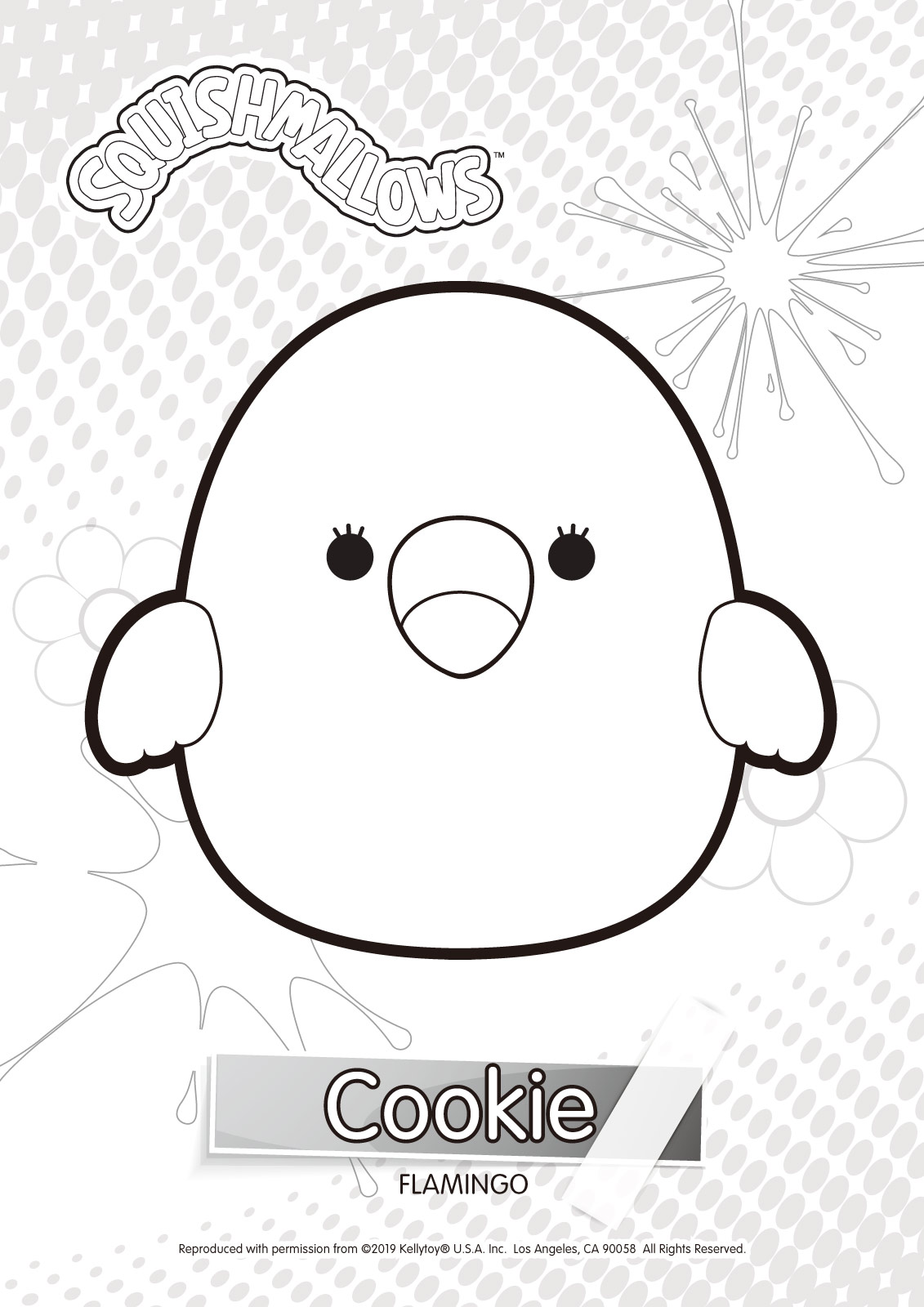 Free Cookie from Squishmallows Coloring Pages printable