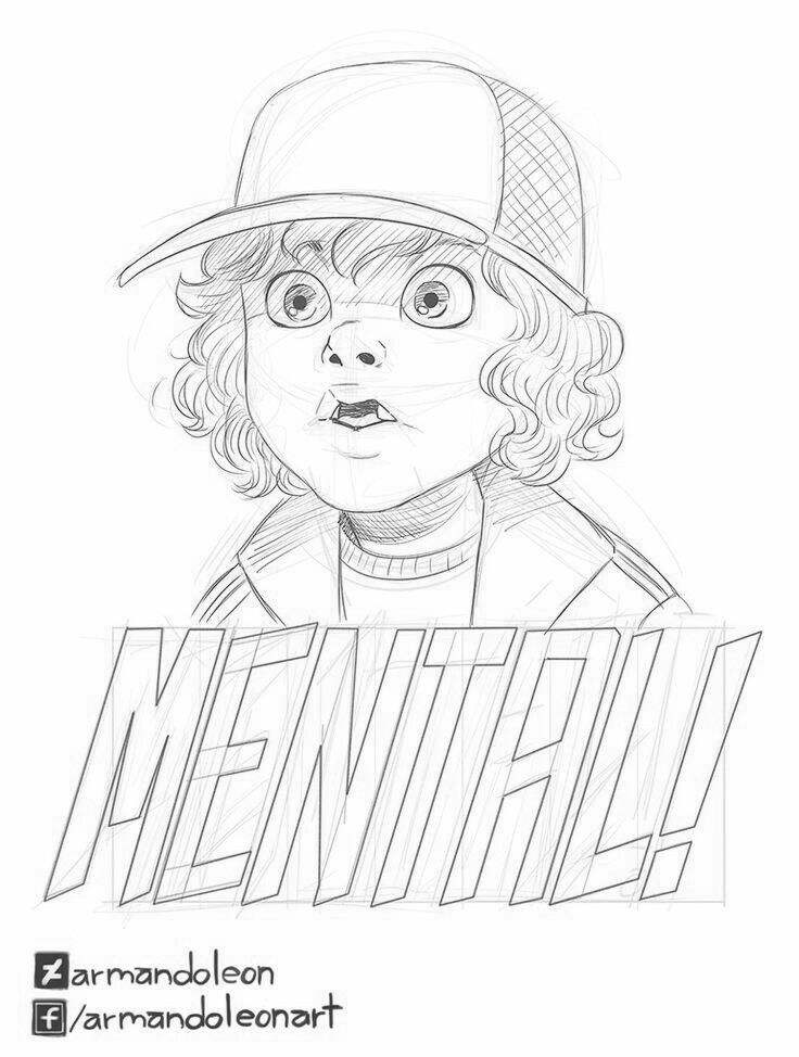Free Dustin from Stranger Things Coloring Pages printable