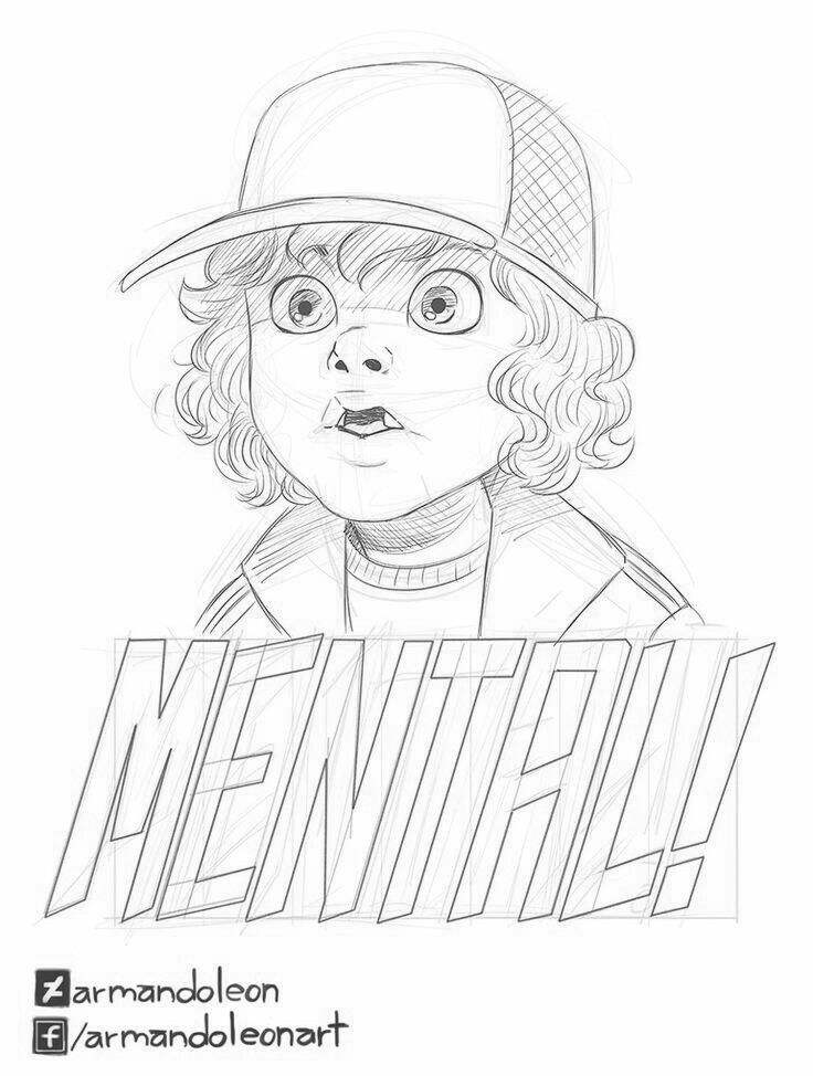 Dustin from Stranger Things Coloring Pages - XColorings.com