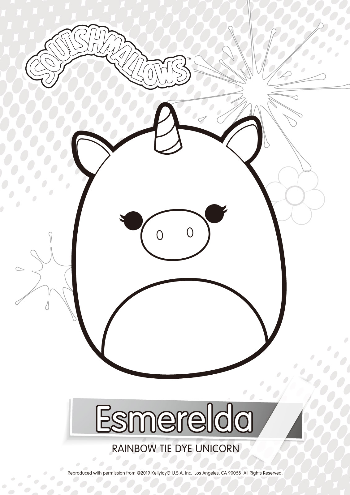 Free Esmerelda from Squishmallows Coloring Pages printable