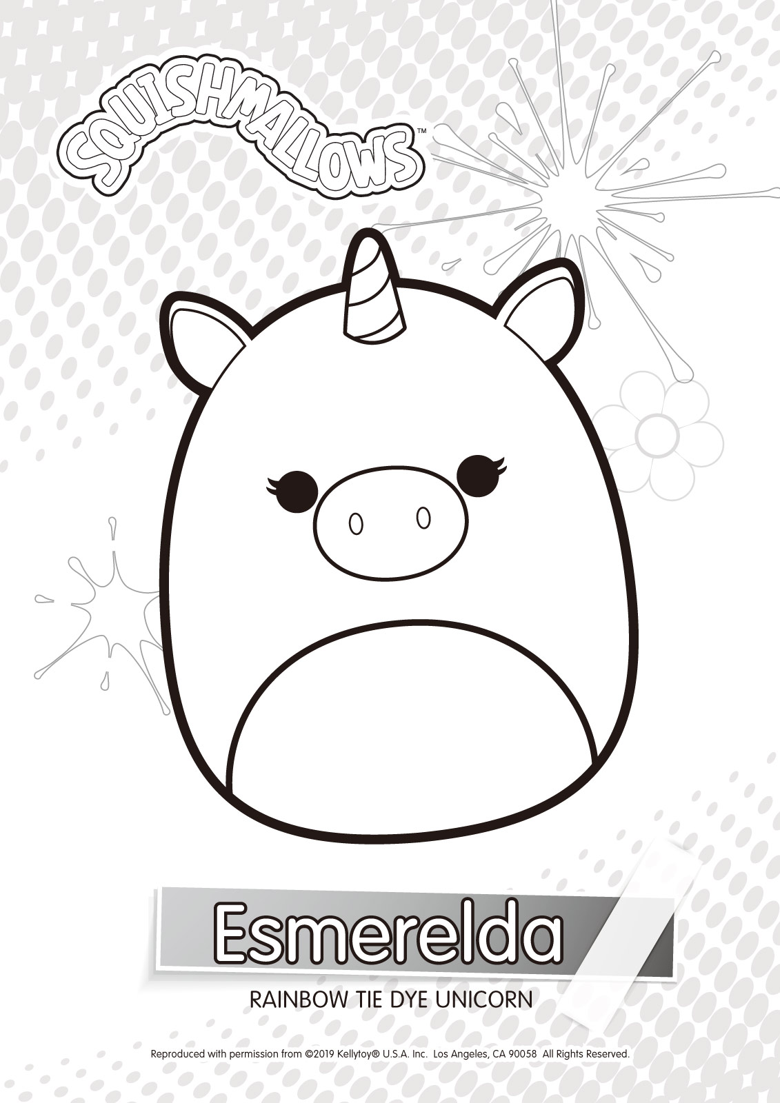 Esmerelda from Squishmallows Coloring Pages - XColorings.com