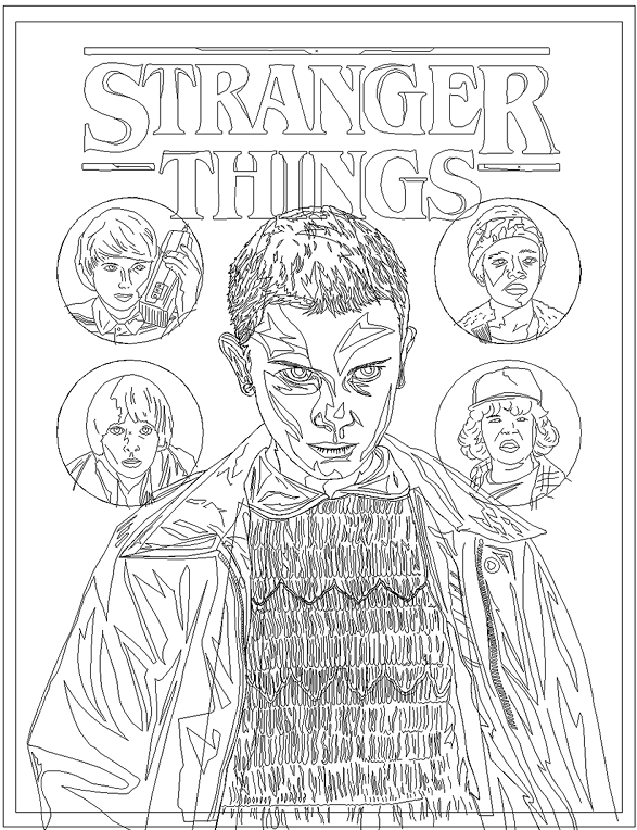 Free Free Stranger Things Coloring Pages printable