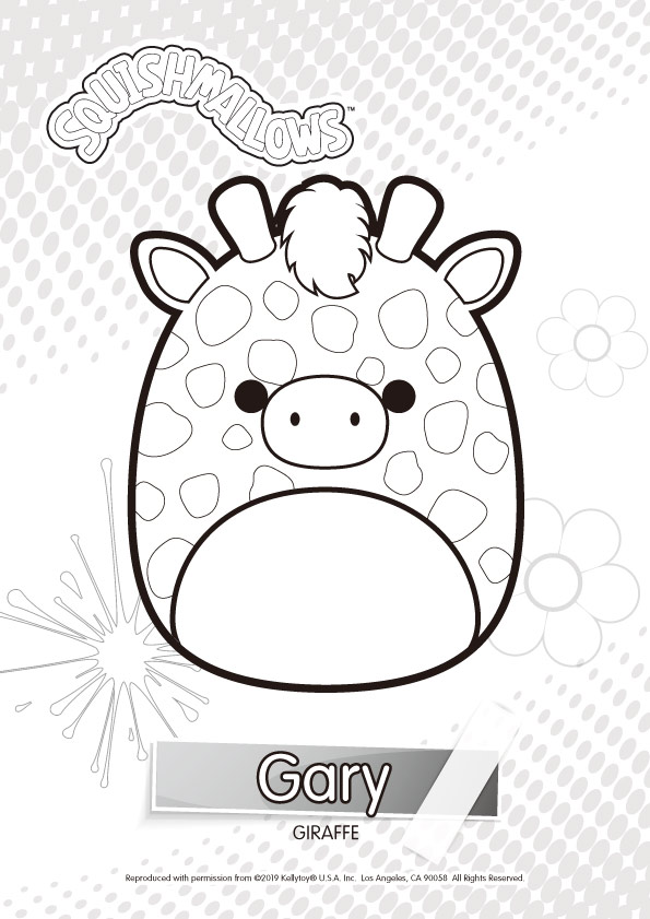 Free Gary from Squishmallows Coloring Pages printable