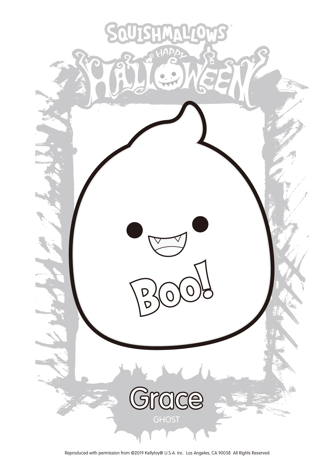 Free Halloween Squishmallows Grace Coloring Pages printable