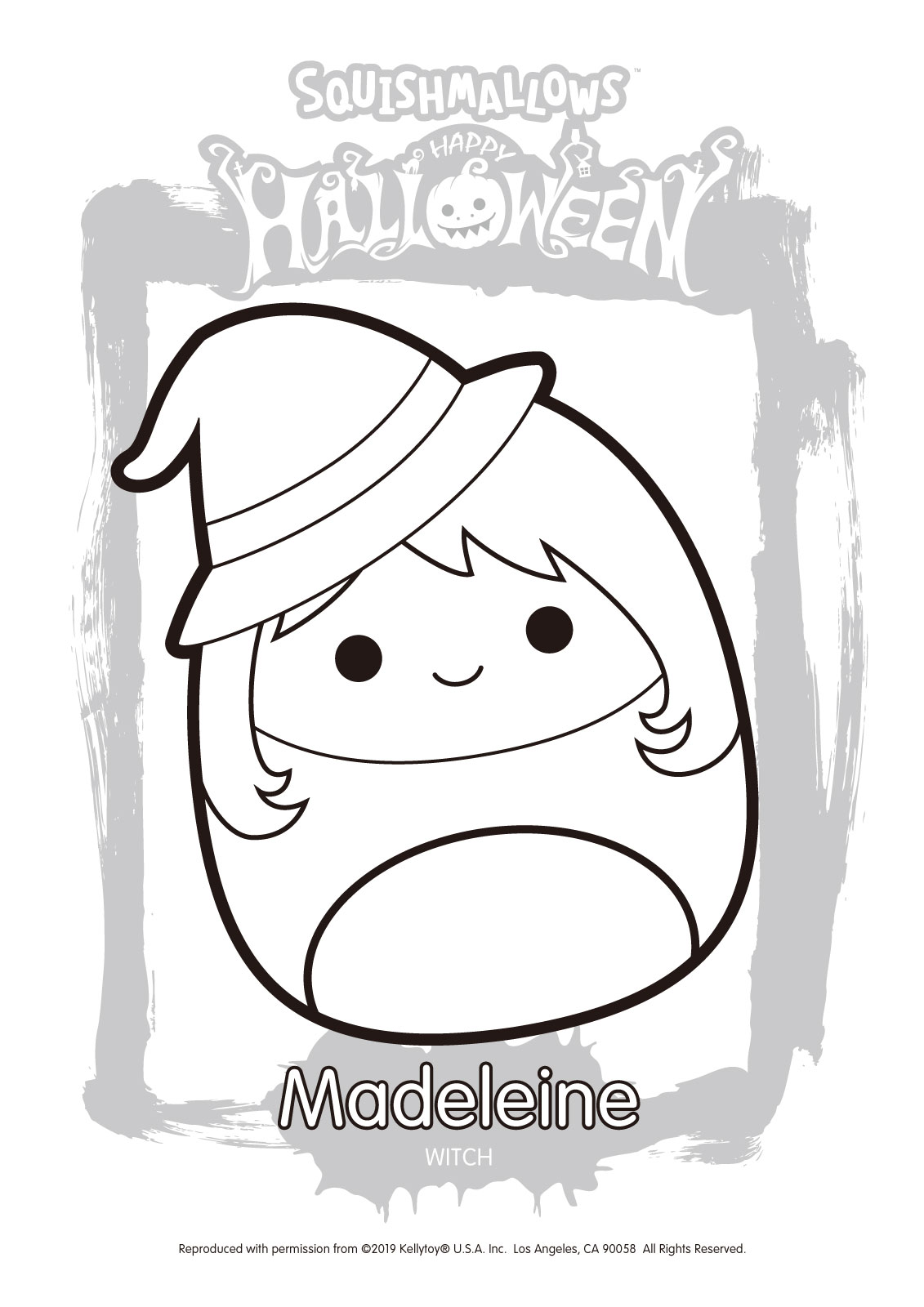 Halloween Squishmallows Madeleine Coloring Pages XColorings