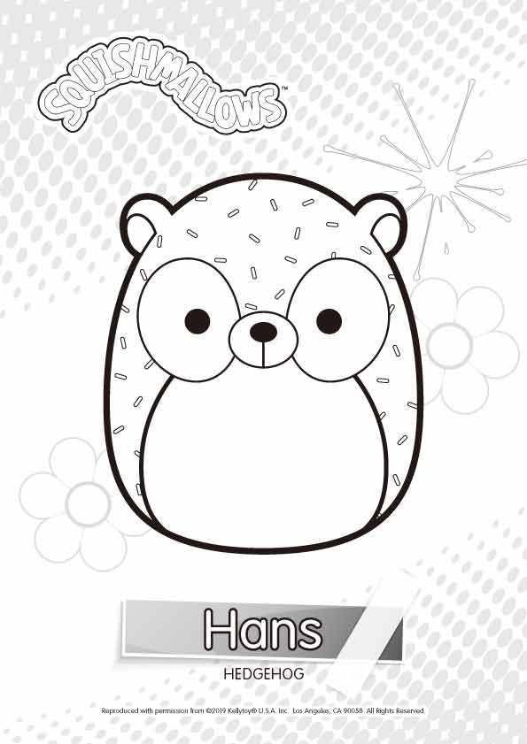 Free Hans from Squishmallows Coloring Pages printable
