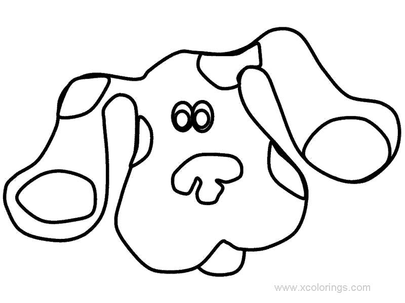 Free Head of Blue from Blues Clues Coloring Pages printable