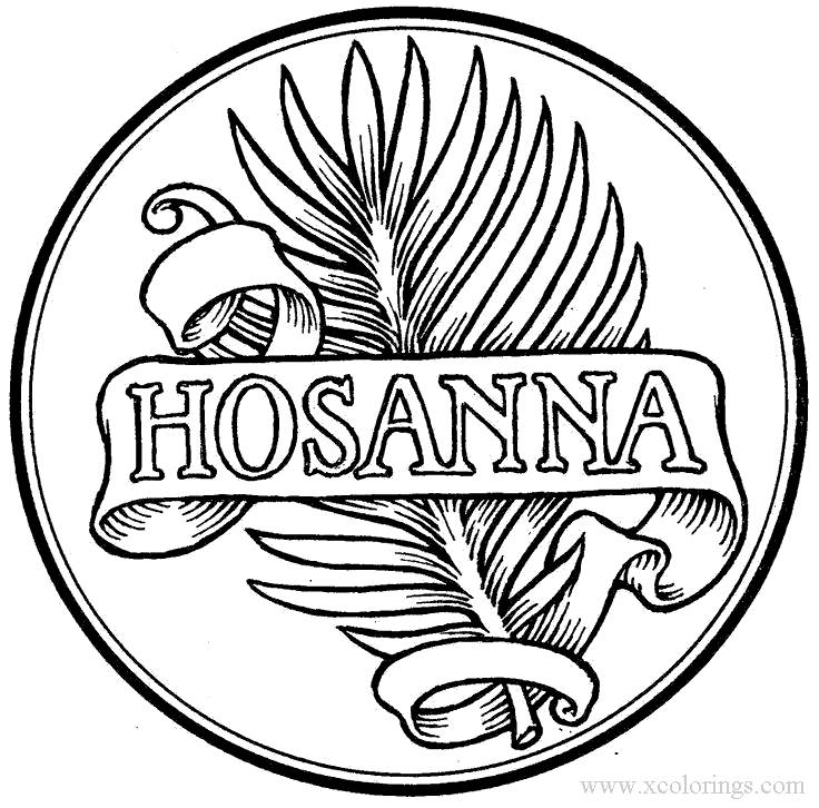 Free Hosanna Palm Leaves Coloring Pages printable