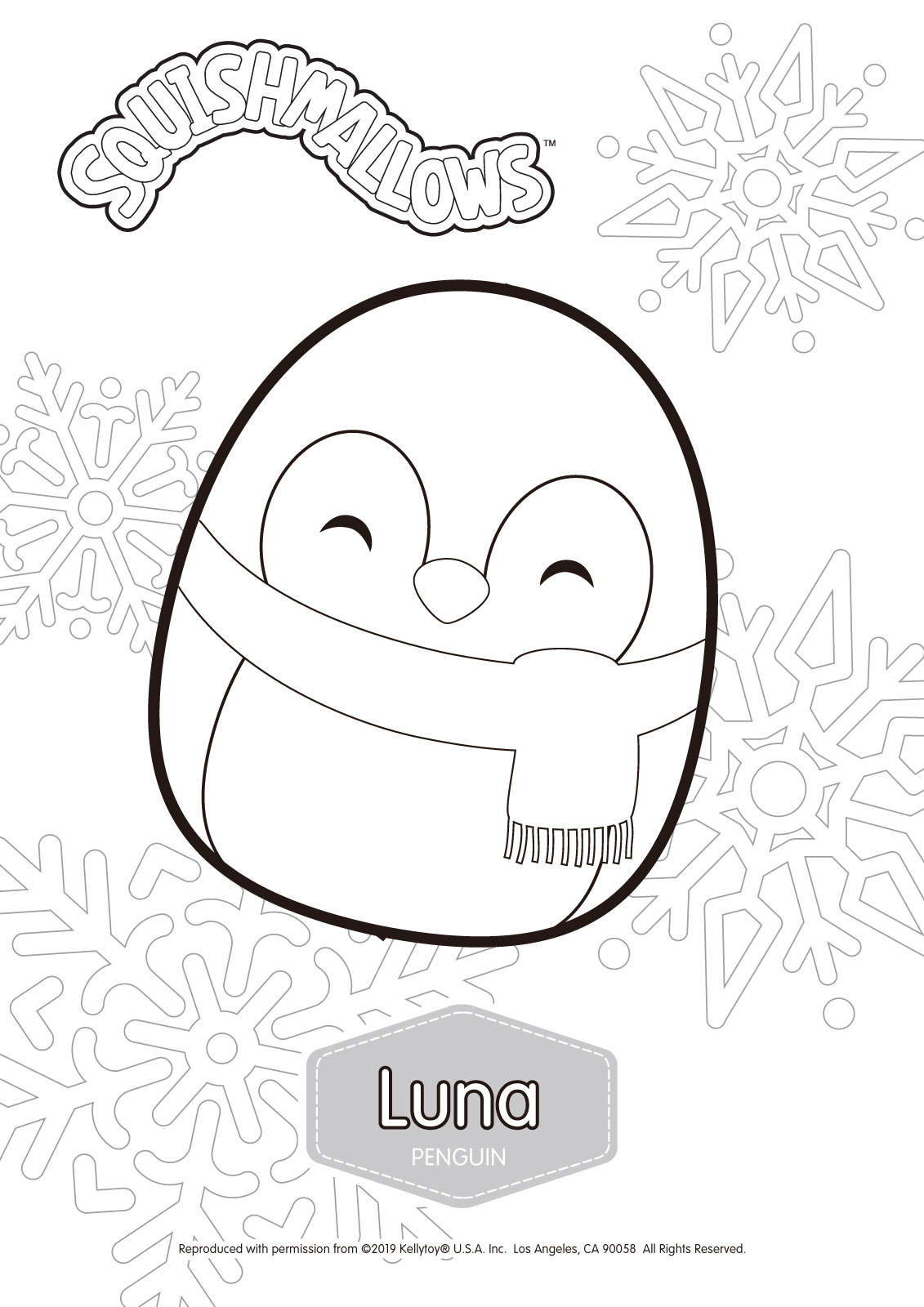 Luna From Squishmallows Coloring Pages XColorings