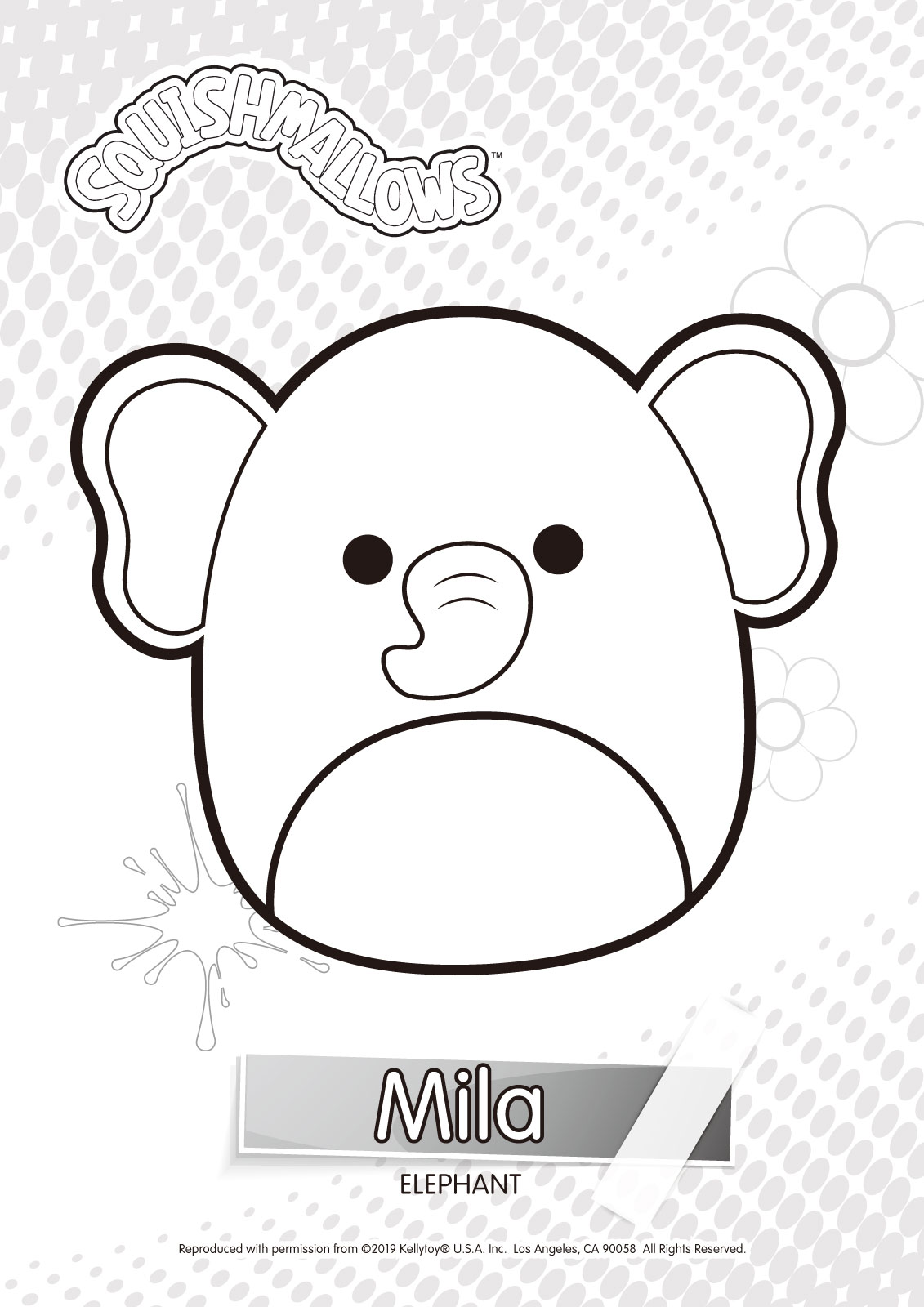 Free Mila from Squishmallows Coloring Pages printable