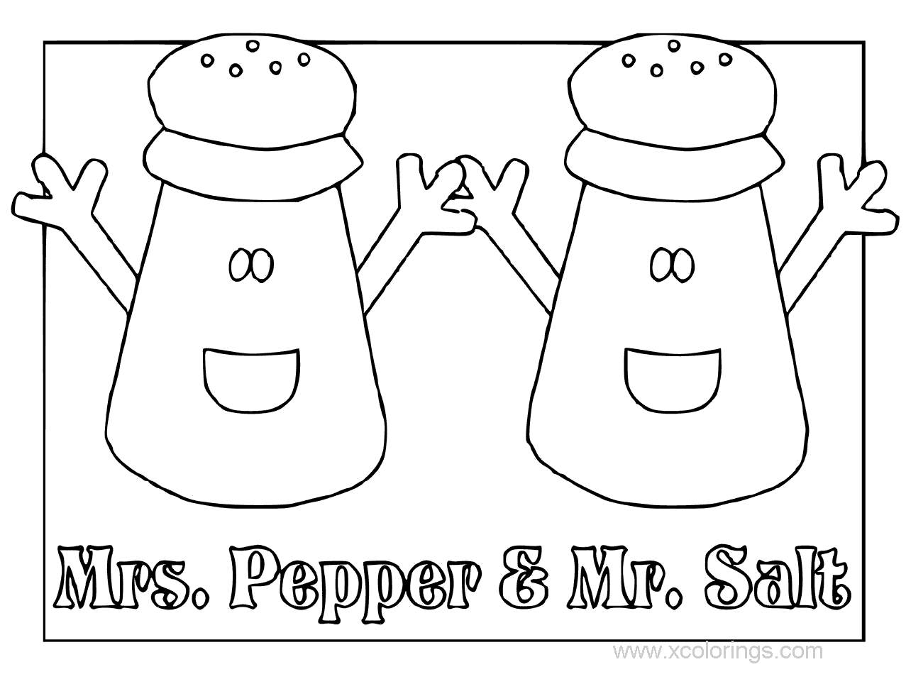 Free Mrs Pepper and Mr Salt from Blues Clues Coloring Pages printable