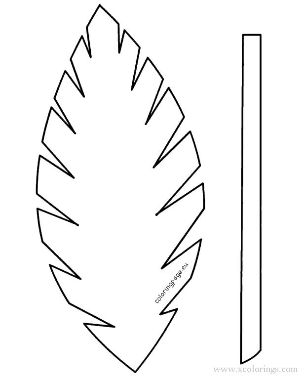 Free Palm Leaves Template Coloring Pages printable
