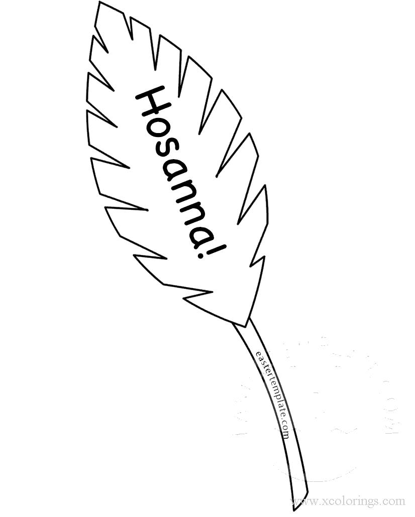 Free Palm Leaves for Hosanna Coloring Pages printable