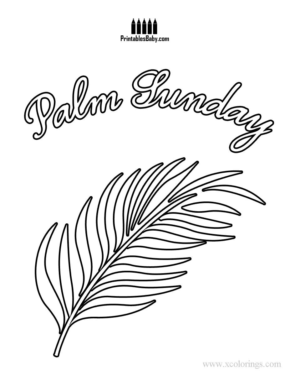 Free Palm Sunday Palm Leaves Coloring Pages printable