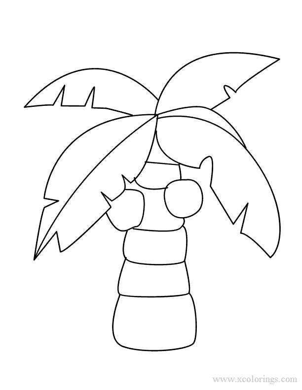 Free Palm Tree Leaves Coloring Pages printable