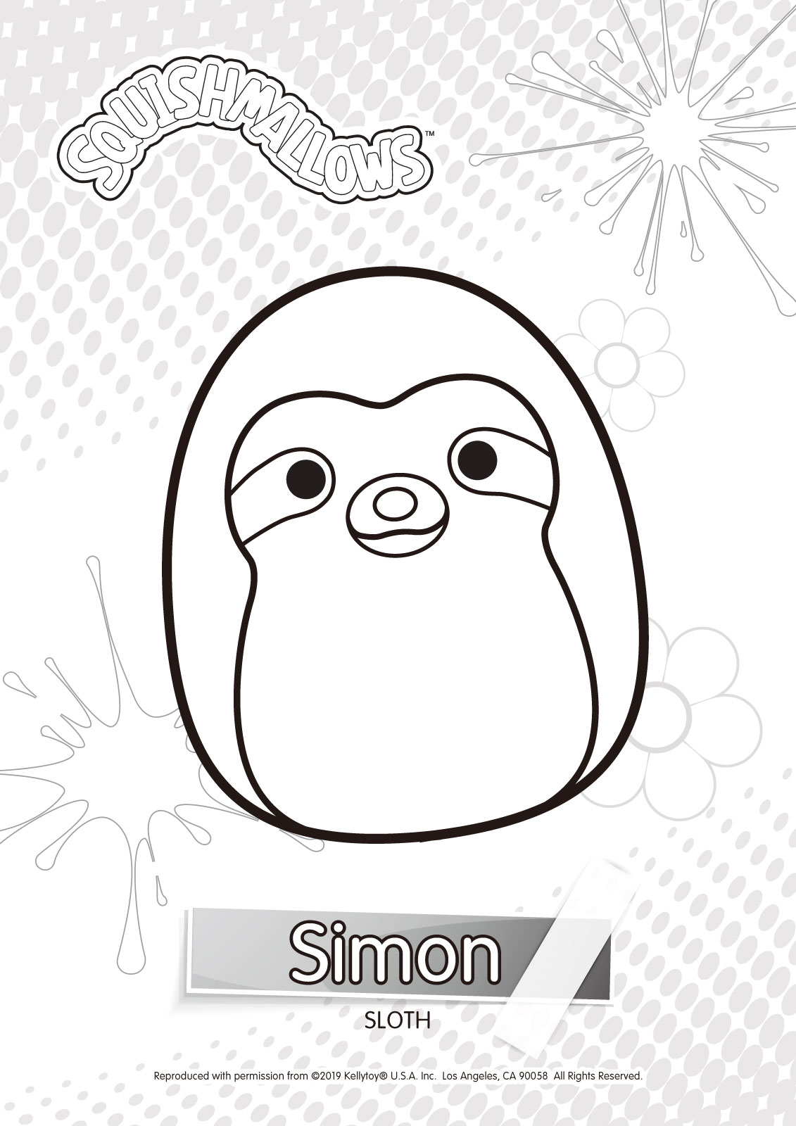 Simon From Squishmallows Coloring Pages XColorings