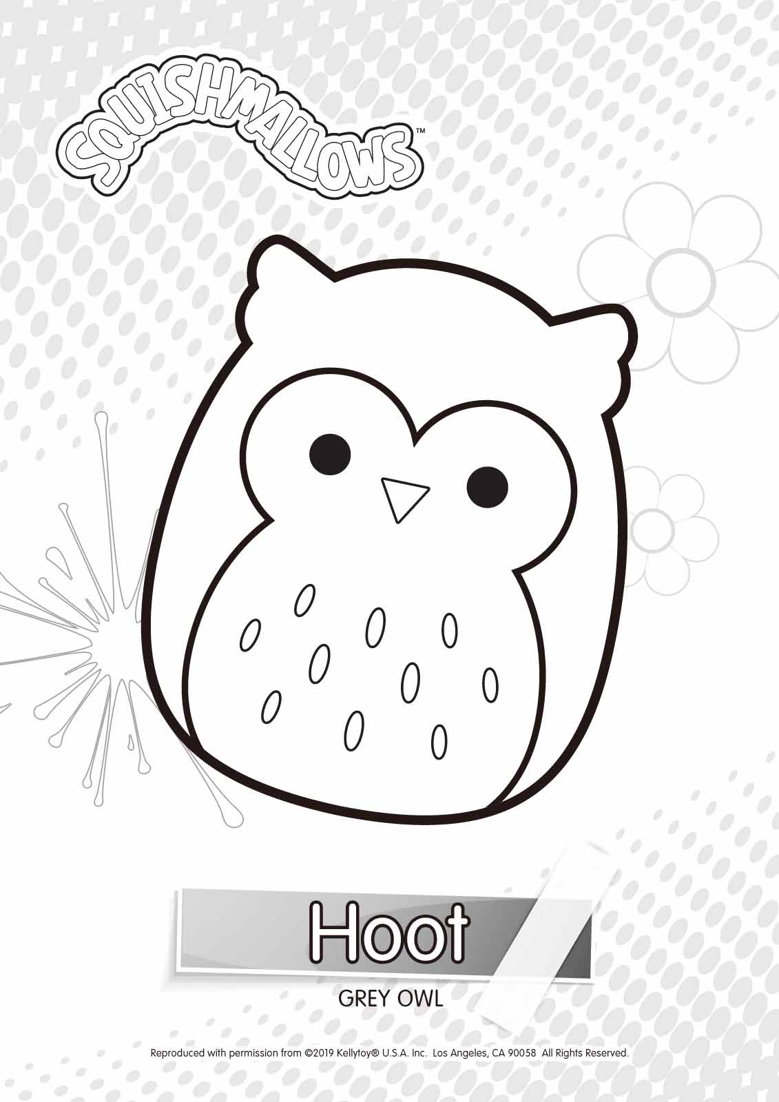 Squishmallows Hoot Coloring Pages