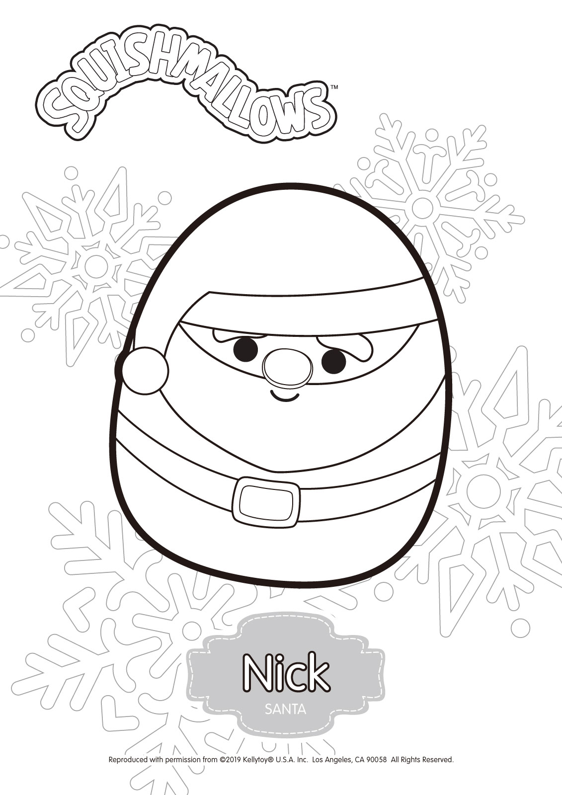 Printable Squishmallow Coloring Pages