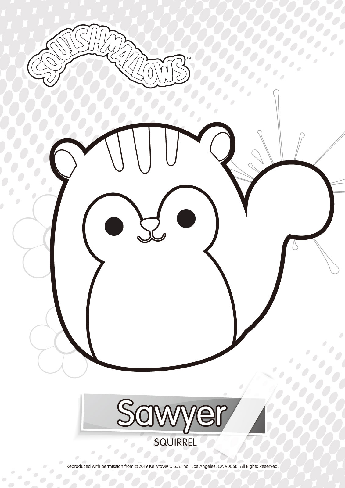 Squishmallows Sawyer Coloring Pages Xcolorings