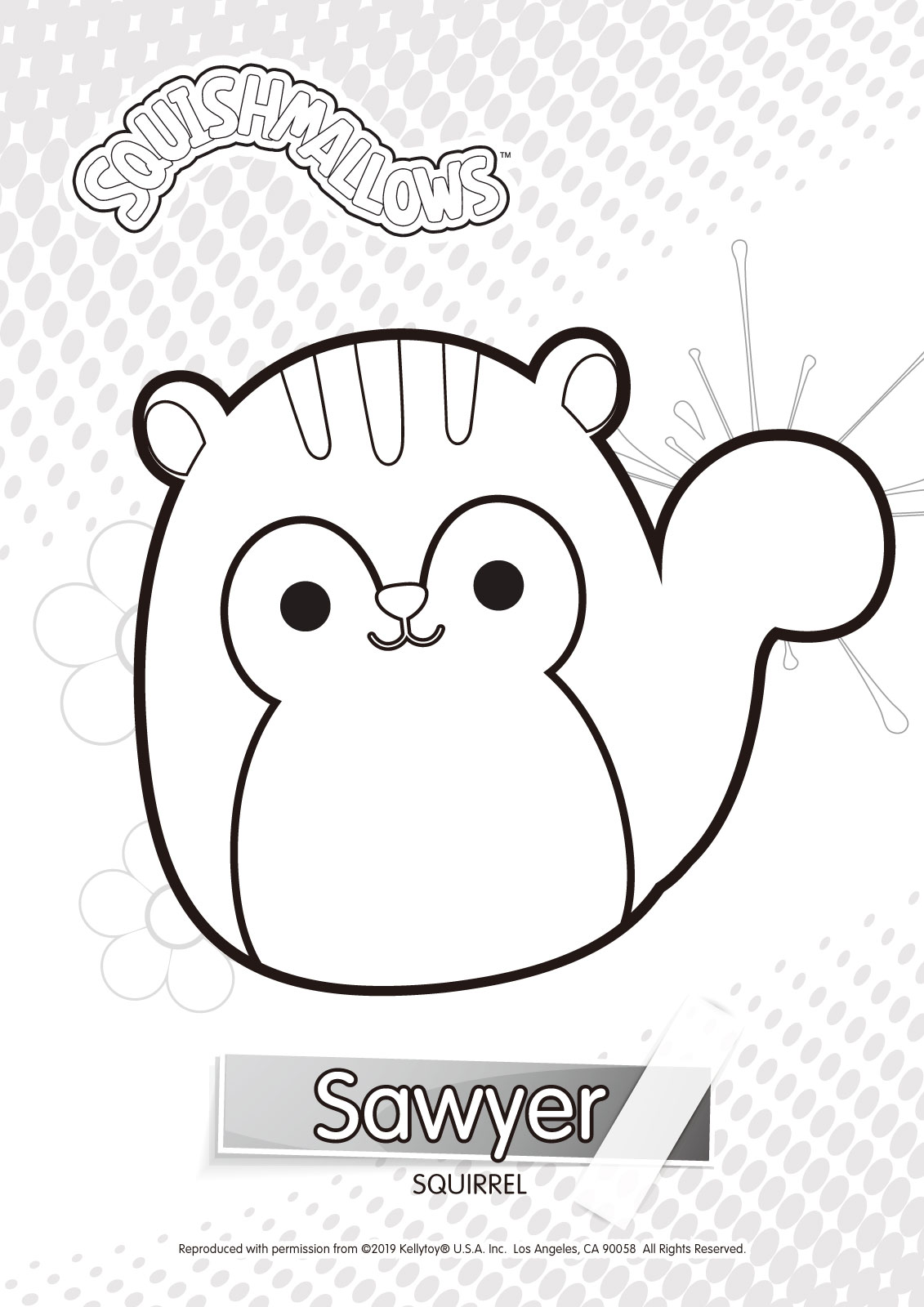 Squishmallows Sawyer Coloring Pages XColorings