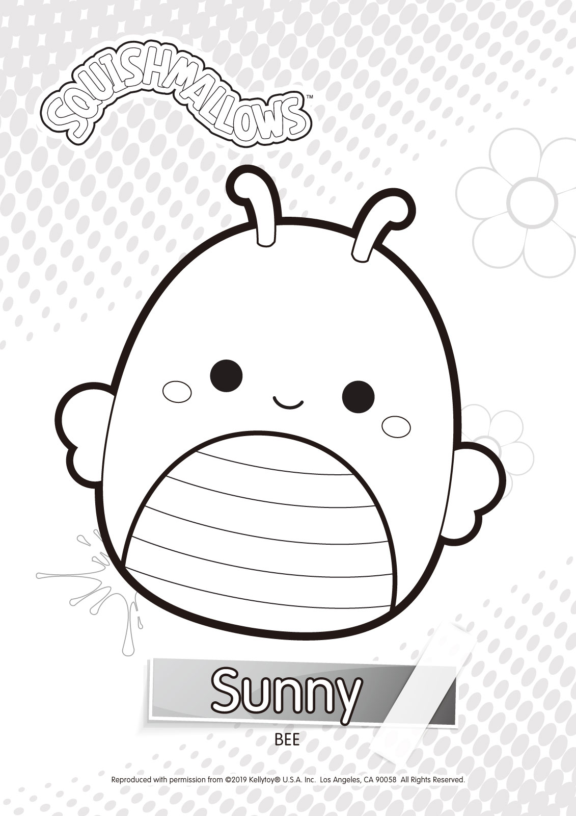 Squishmallows Sunny Coloring Pages