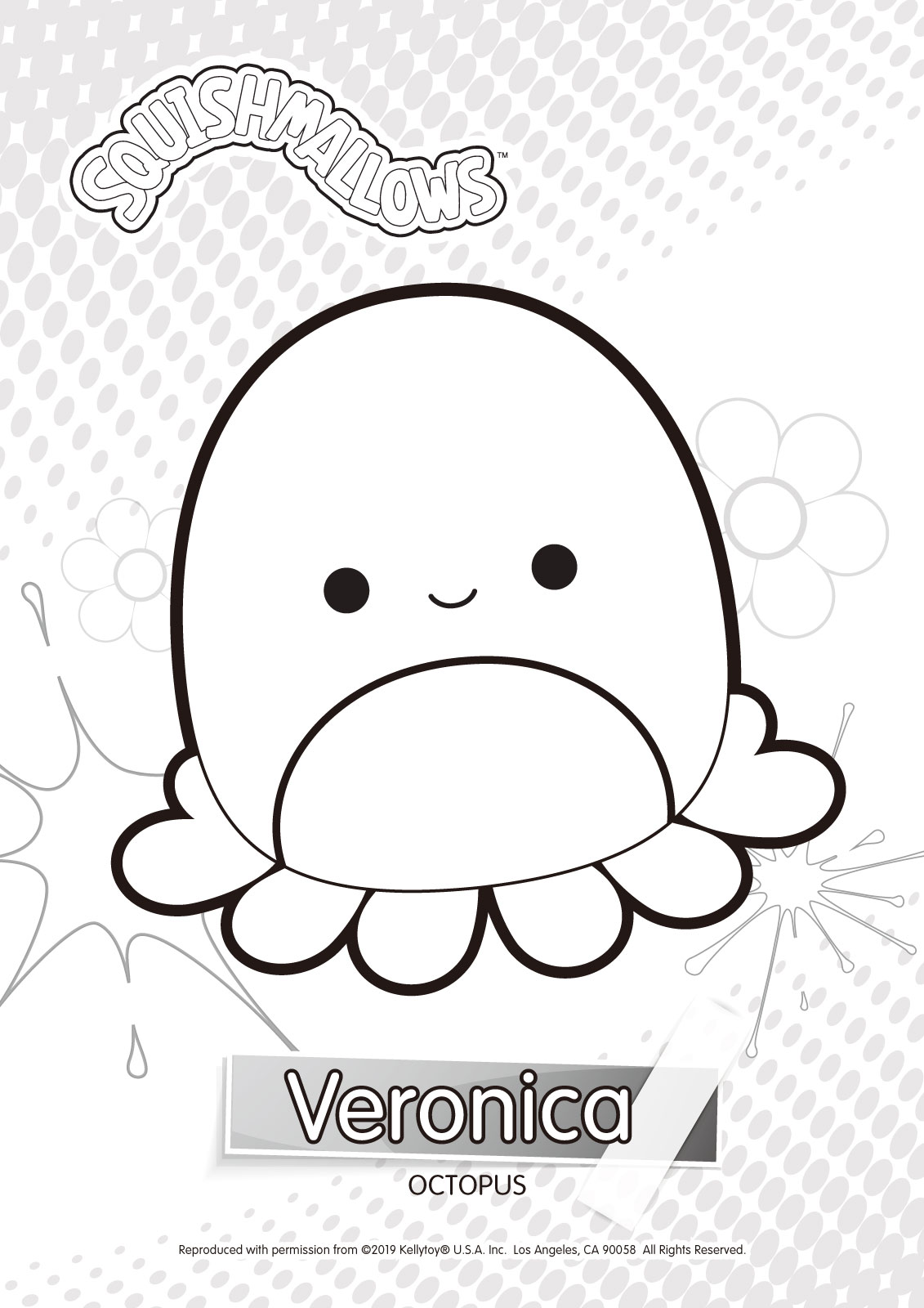 Free Squishmallows Veronica Coloring Pages printable