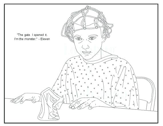 Free Stranger Things Eleven Coloring Pages Printable printable