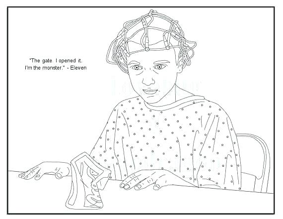 Stranger Things Eleven Coloring Pages Printable XColorings