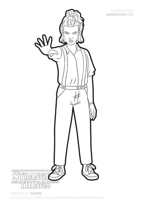 Free Stranger Things Fanart Coloring Pages printable