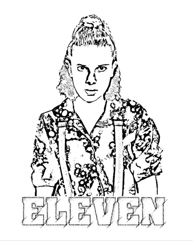 Eleven from Stranger Things 3 Coloring Pages - XColorings.com