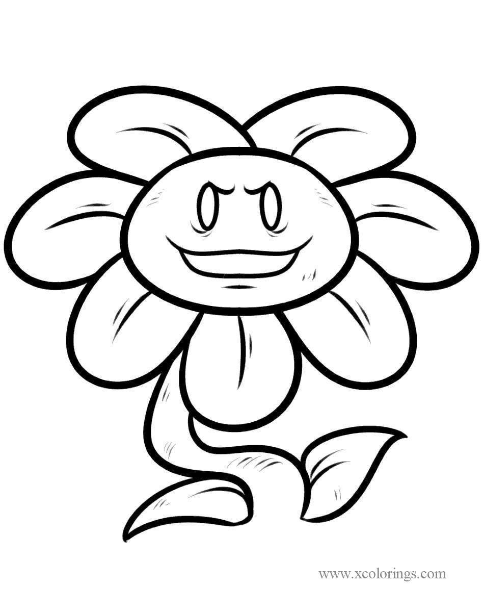 Free Undertale Flowey Coloring Pages printable