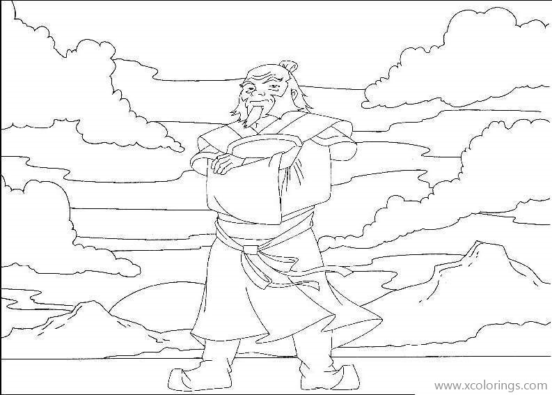 Free Avatar The Last Airbender Iroh Coloring Pages printable