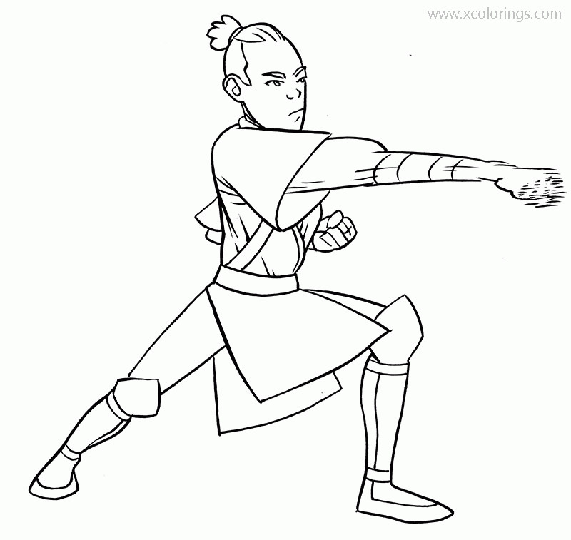 Free Avatar The Last Airbender Sokka Coloring Pages printable