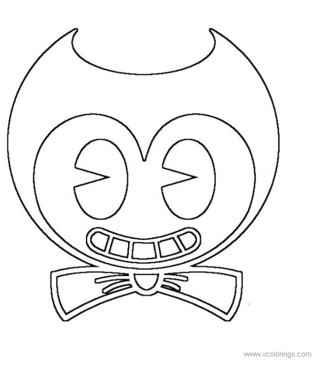 Free Bendy Face Coloring Pages printable