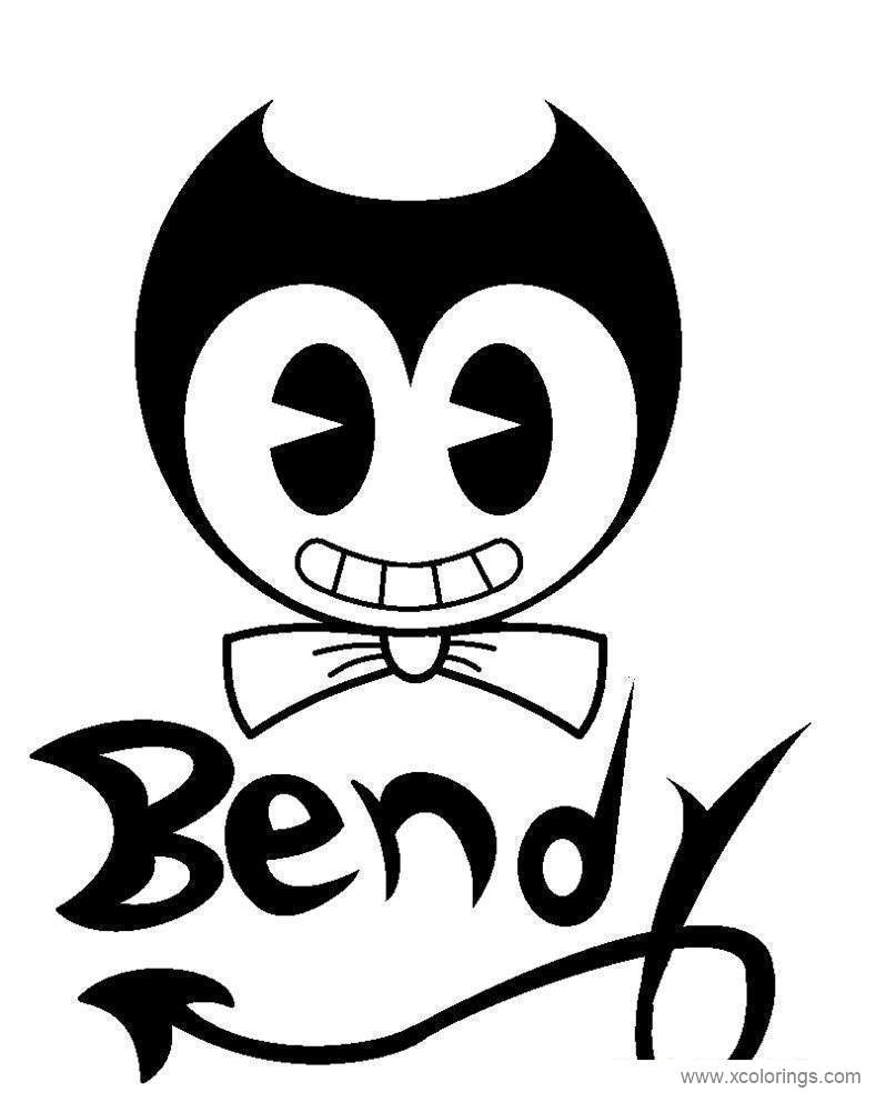 Free Bendy Logo Coloring Pages printable