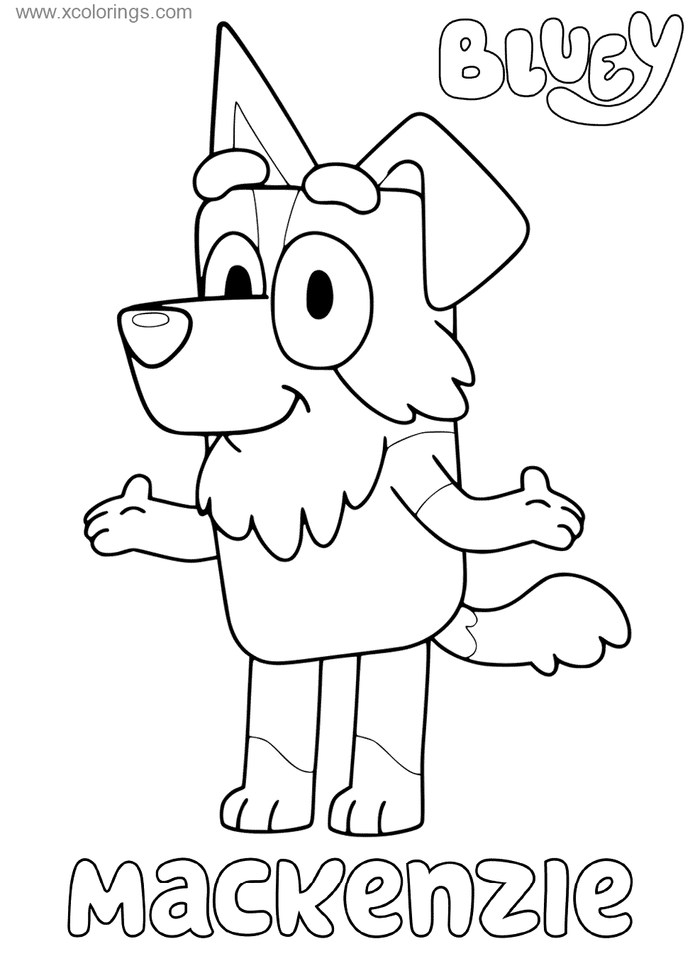 Bluey Character Mackenzie Coloring Pages