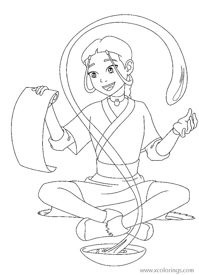 Free Character from Avatar The Last Airbender Coloring Pages printable