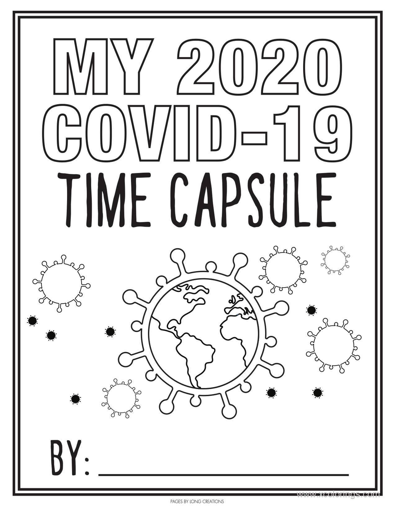 Free Coronavirus Time Capsule Coloring Pages printable