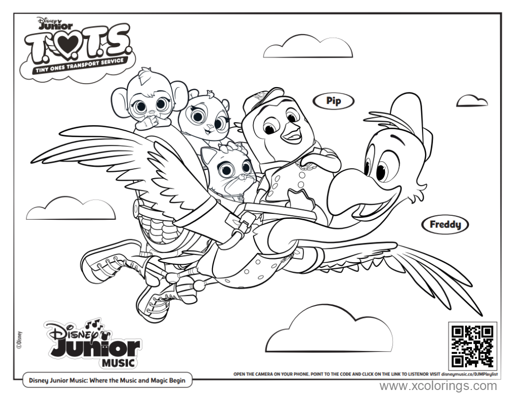 Free Disney TOTS Coloring Pages printable