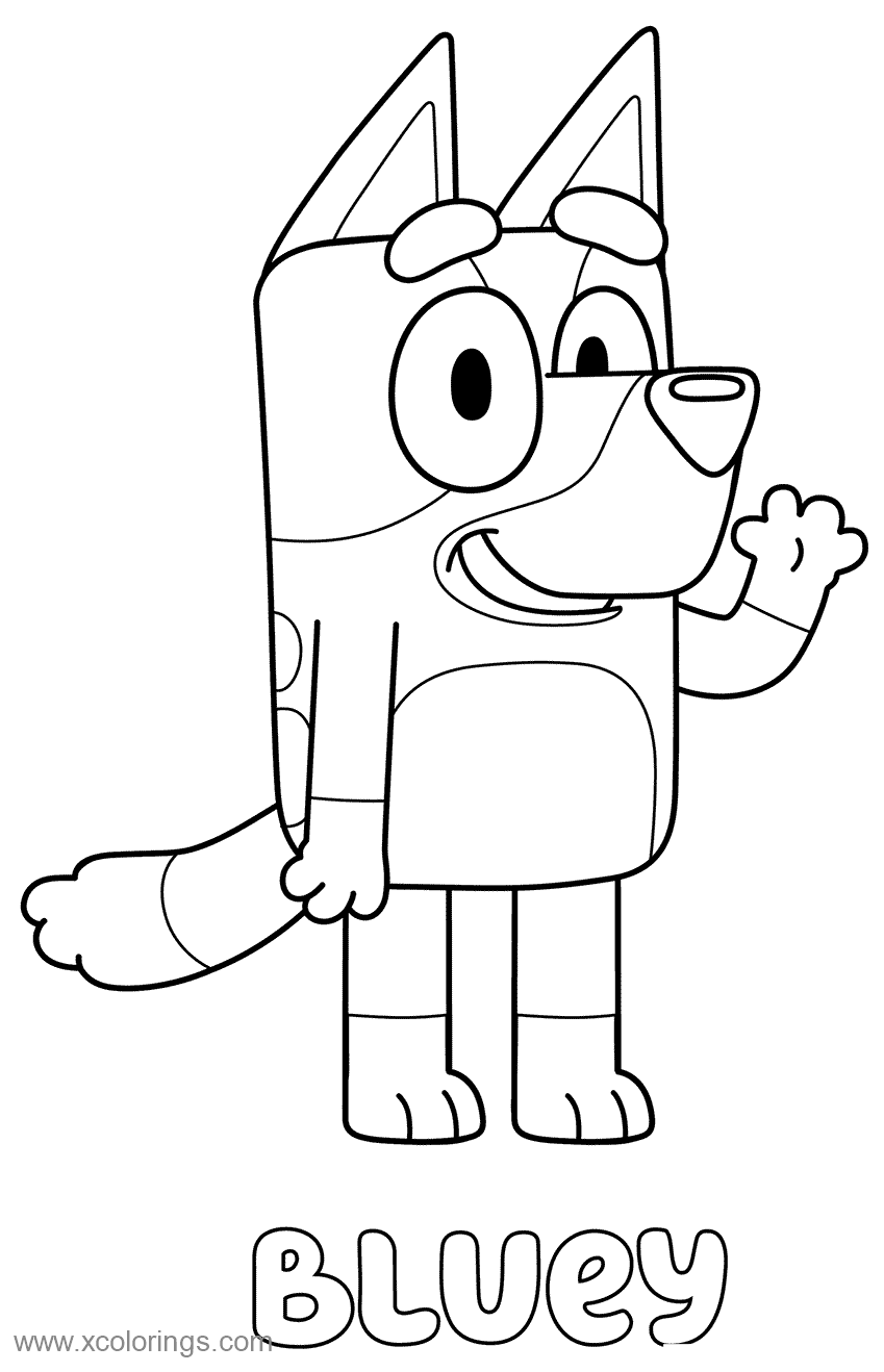 Free Bluey Coloring Pages - XColorings.com