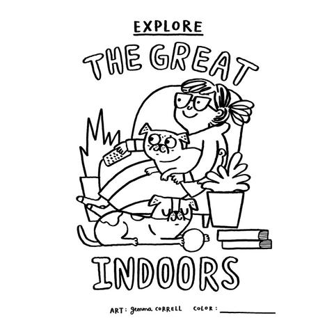 Free Quarantine Indoors Coloring Pages printable