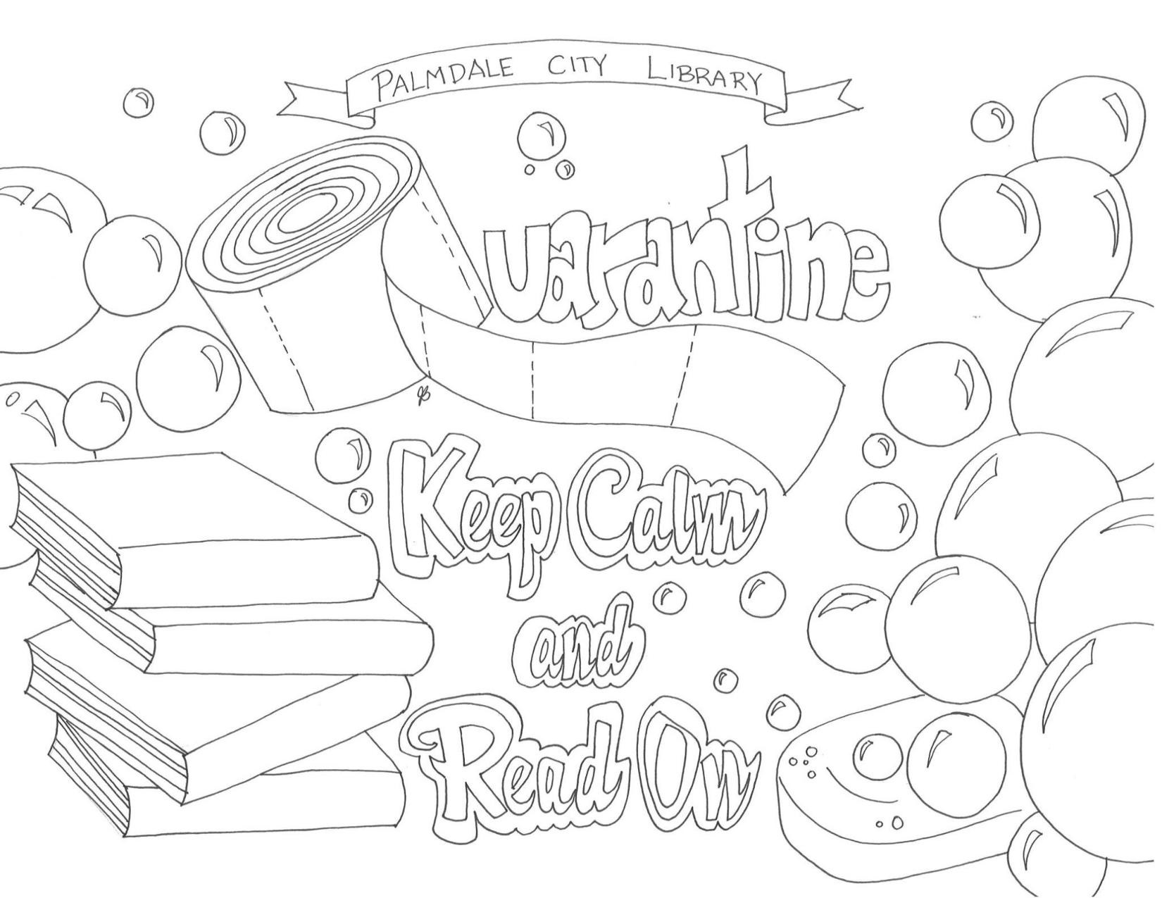 Free Quarantine and Read Books Coloring Pages printable