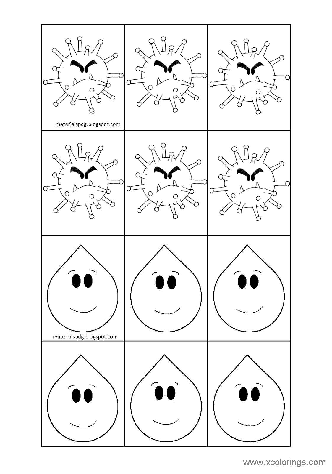 Free Simple Covid-19 Coloring Pages printable