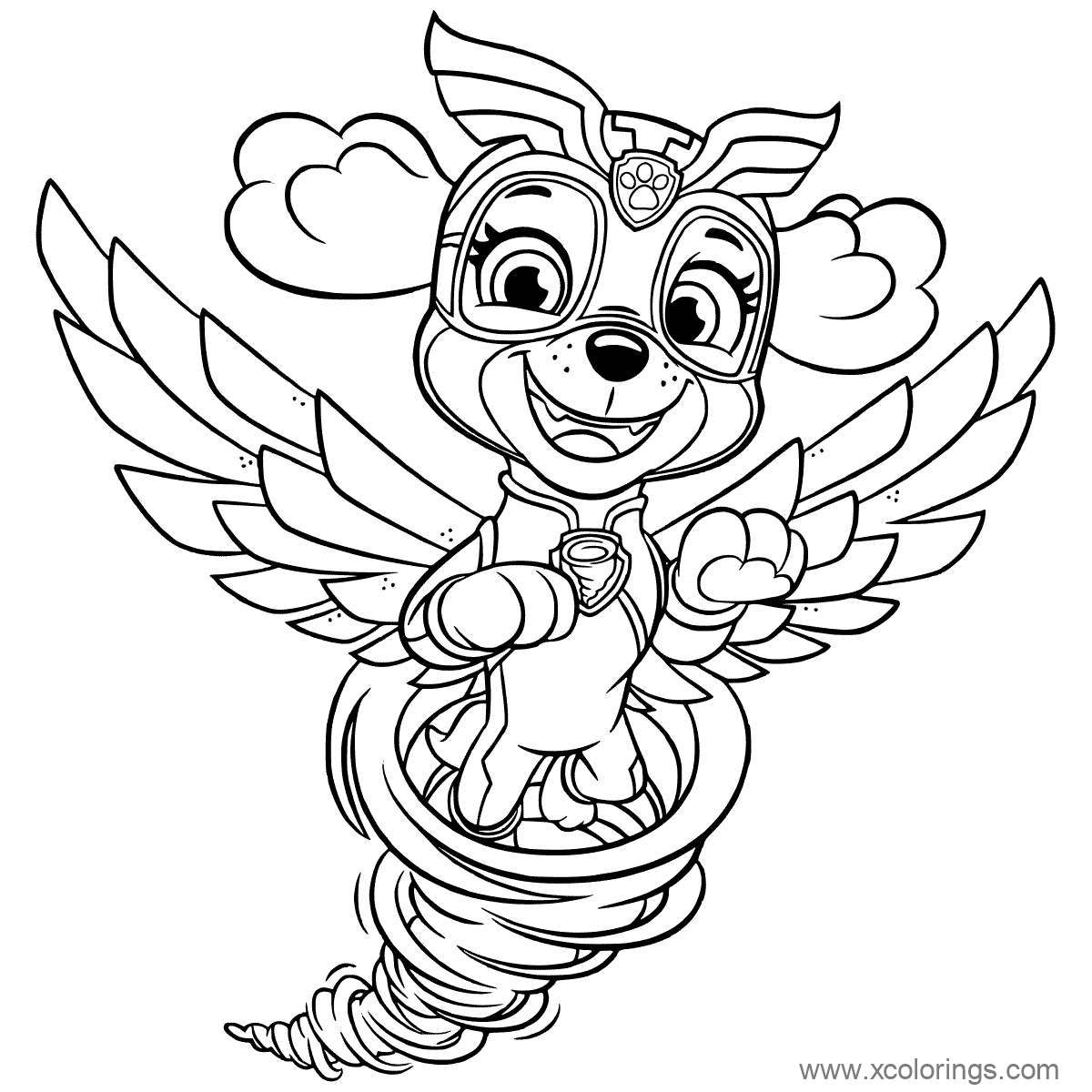 Free Skye from Super Pups Mighty Pups Coloring Pages printable