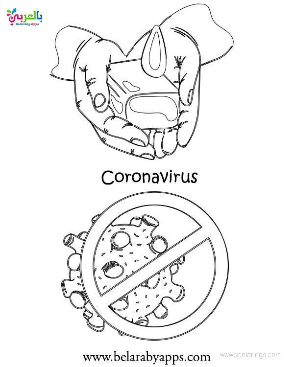 Free Soap for Coronavirus Coloring Pages printable