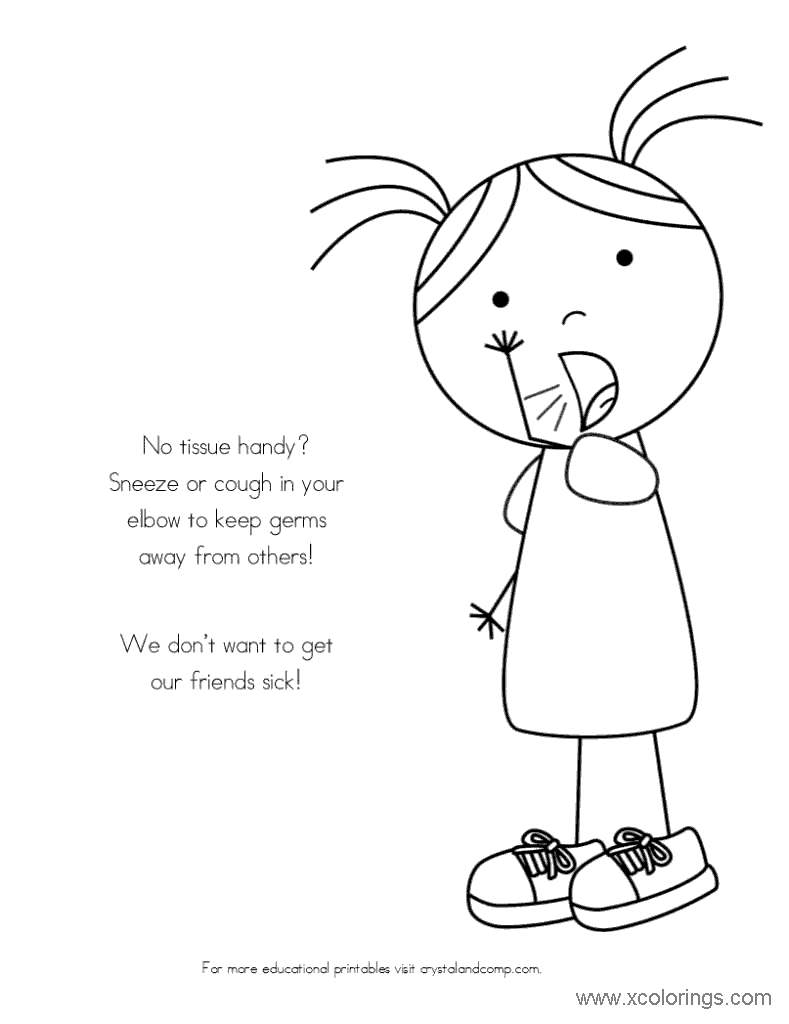 Free Stay Healthy Coronavirus Covid-19 Coloring Pages for Toddlers printable
