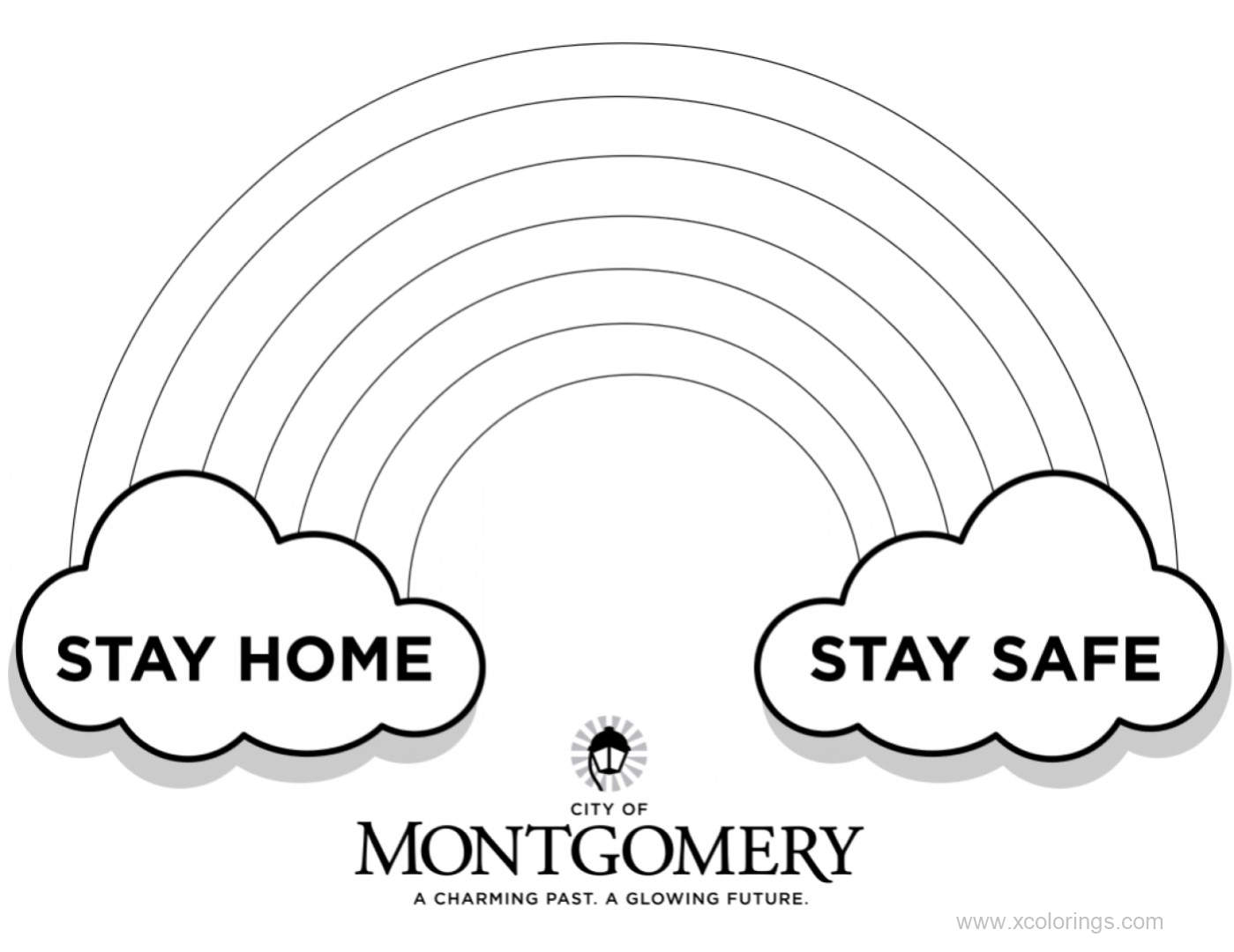 Free Stay Home Stay Safe for Coronavirus Coloring Pages printable
