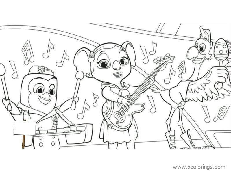 TOTS Pip KC and Freddy Coloring Pages - XColorings.com