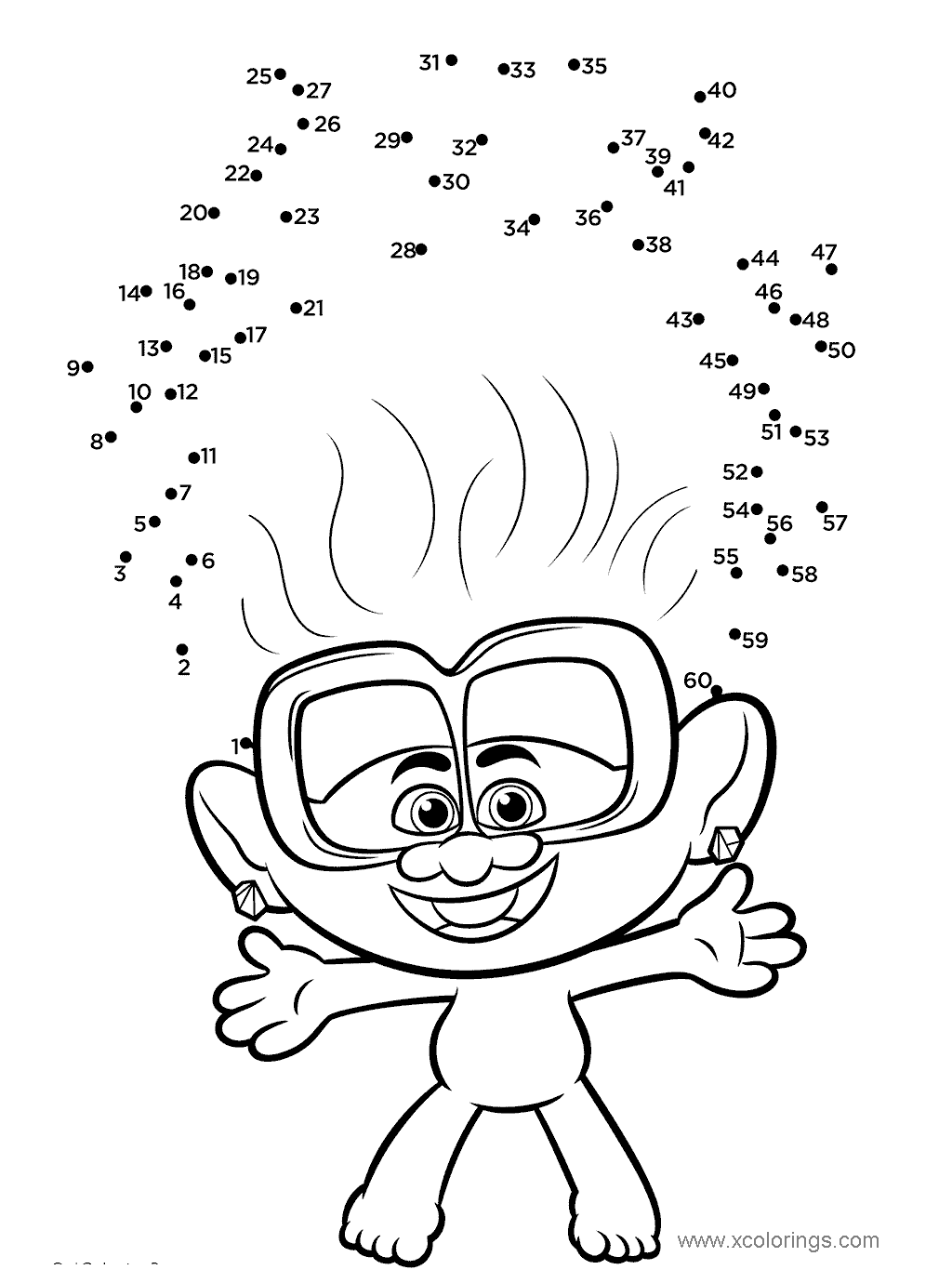Free Timmy Diamond from Trolls World Tour Coloring Pages printable