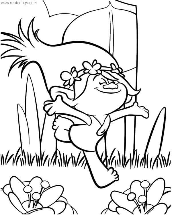 Free Trolls World Tour Coloring Pages for Girls printable